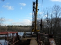 Bridge removal in CT - Great Oak Services had to build a road to get a crane in place for the removal.