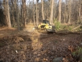 Land Clearing - Rubber track loaders are used to remove logs and brush from land clearing jobs.